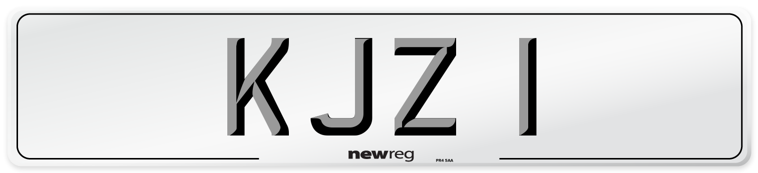 KJZ 1 Number Plate from New Reg